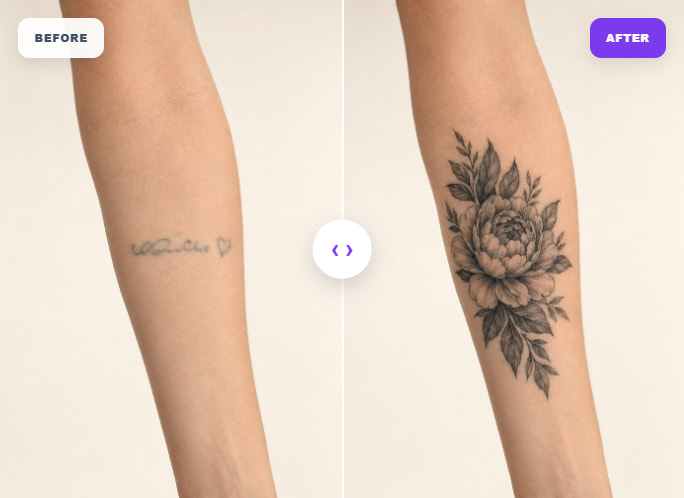 Tattoo Cover Up example